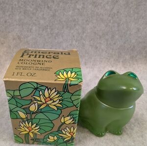 Vintage Avon Emerald Prince 1 oz Moonwind Cologne (EMPTY Bottle) & Box